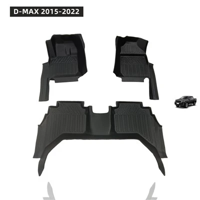 Hochwertige Auto-Fußmatte aus TPE-Auto-Fußmatte für D-MAX 2015–2022